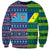(Custom Personalised) Fiji Malampa Sweatshirt Tribal Patterns LT6 Unisex Blue - Polynesian Pride