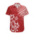 Hawaii Summer Couples Matching Outfits Combo Long Sleeve Dress Mix Polynesian Red LT6 - Polynesian Pride