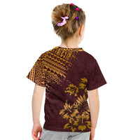 Hawaii Summer Kid T Shirt Mix Polynesian Brown LT6 - Polynesian Pride