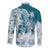 Polynesian Sea Turtle Long Sleeve Button Shirt Tribal LT6 - Polynesian Pride