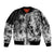 Polynesian Sea Turtle Sleeve Zip Bomber Jacket Tribal Black LT6 Unisex Black - Polynesian Pride