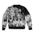Polynesian Sea Turtle Sleeve Zip Bomber Jacket Tribal Black LT6 - Polynesian Pride