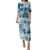 Polynesian Sea Turtle Puletasi Tribal Blue LT6 Long Dress Blue - Polynesian Pride