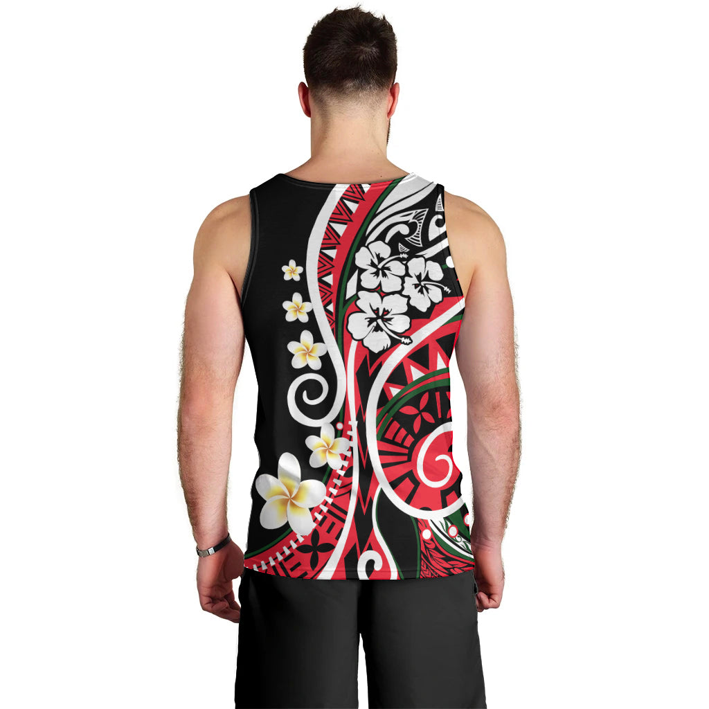 Plumeria Polynesian Men Tank Top Trending Red LT6 - Polynesian Pride