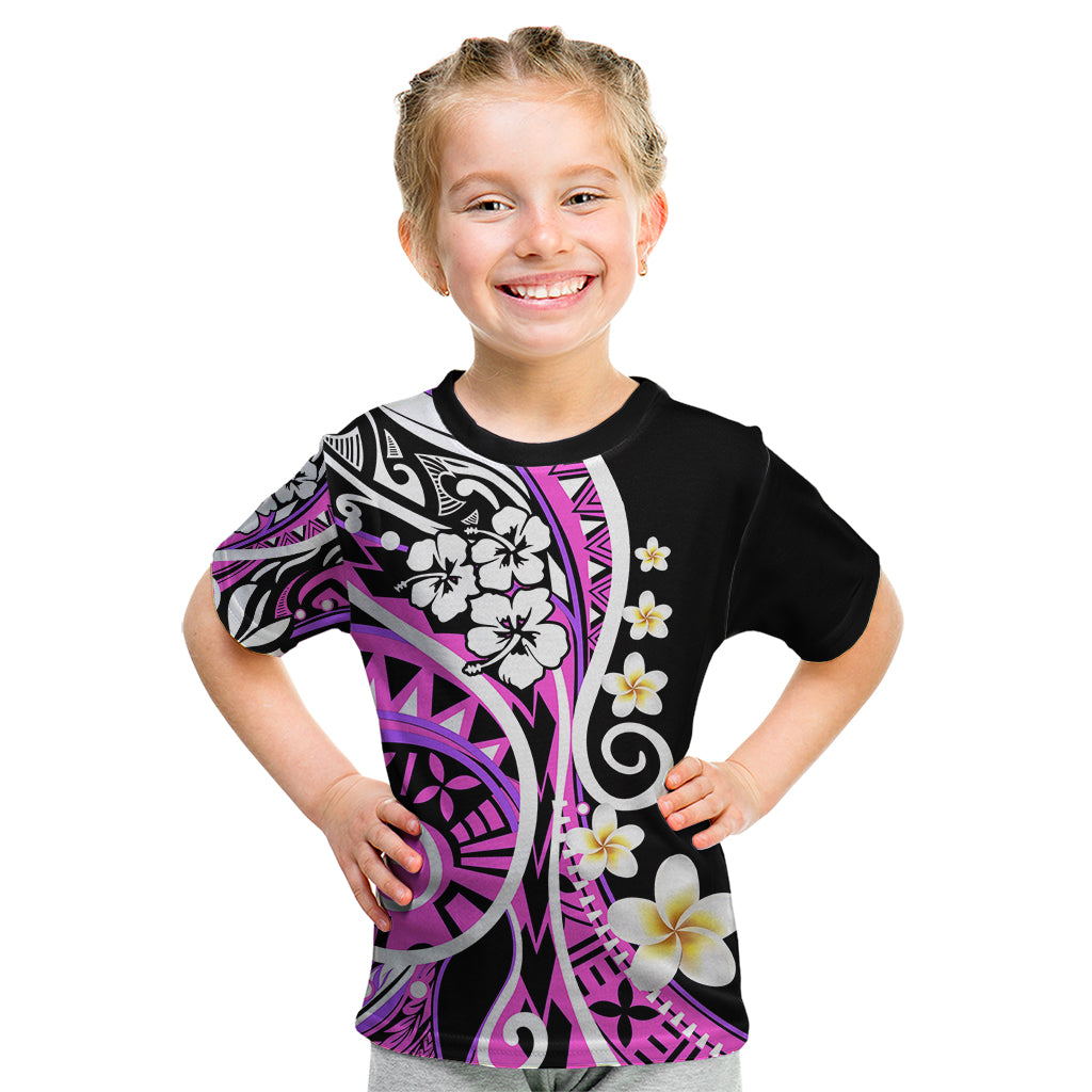 Plumeria Polynesian Kid T Shirt Trending Pink LT6 Pink - Polynesian Pride