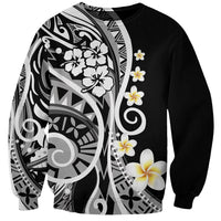 Plumeria Polynesian Sweatshirt Trending Black LT6 Unisex Black - Polynesian Pride