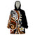 Plumeria Polynesian Wearable Blanket Hoodie Trending Brown LT6 One Size Brown - Polynesian Pride