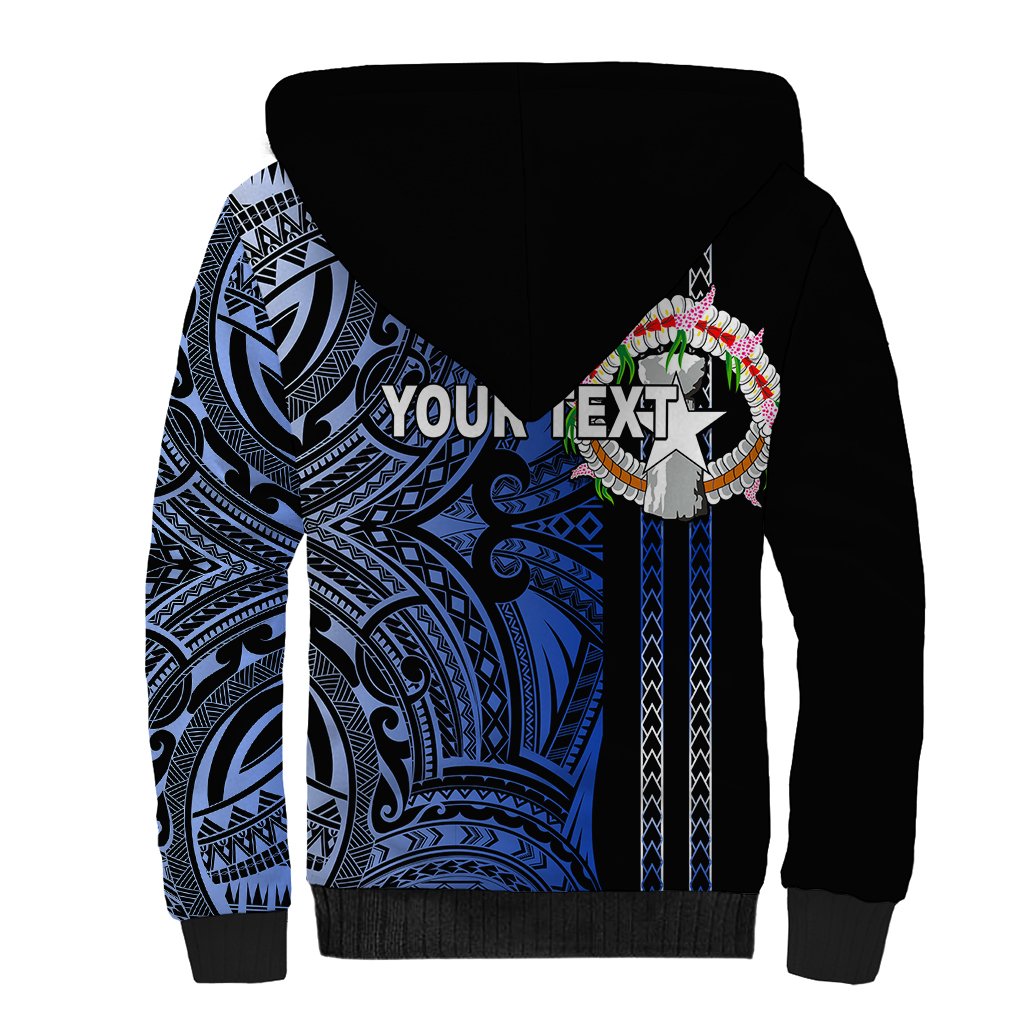 Custom Northern Mariana Islands Sherpa Hoodie Polynesian Tribal LT6 - Polynesian Pride