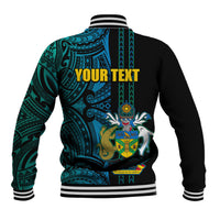 Custom Solomon Islands Baseball Jacket Polynesian Tribal LT6 - Polynesian Pride