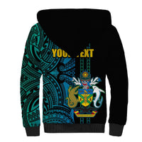 Custom Solomon Islands Sherpa Hoodie Polynesian Tribal LT6 - Polynesian Pride
