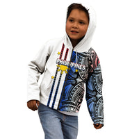 Custom Philippines Kid Hoodie Polynesian Tribal White LT6 - Polynesian Pride