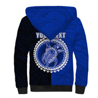 Custom Pukapuka Of Cook Islands Sherpa Hoodie Mix Half Black LT6 - Polynesian Pride