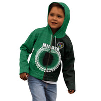 Custom Mitiaro Of Cook Islands Kid Hoodie Mix Half Black LT6 - Polynesian Pride
