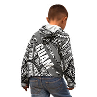 Polynesian Guam Kid Hoodie with Coat Of Arms Claws Style - White LT6 - Polynesian Pride
