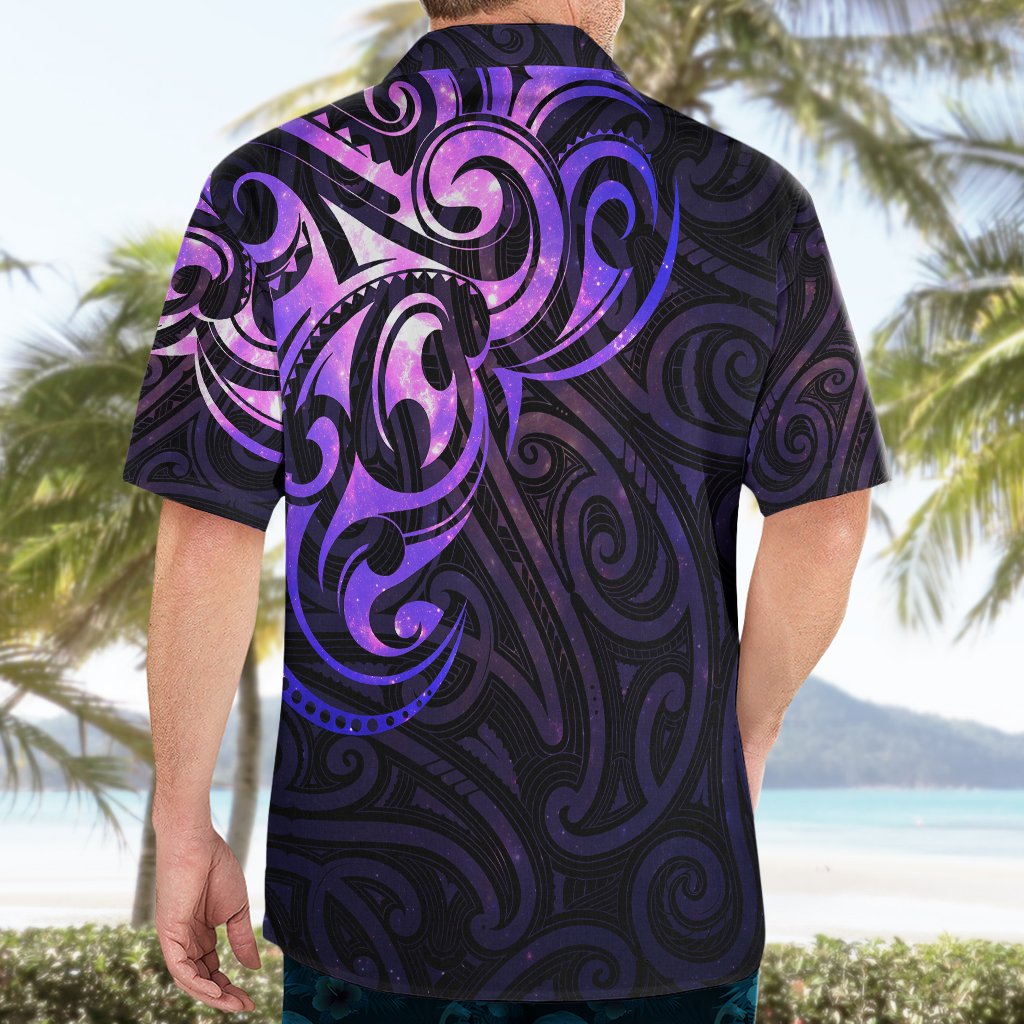 New Zealand Hawaiian Shirt Maori Matariki Galaxy Sky Purple LT6 - Polynesian Pride
