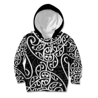 New Zealand Kid Hoodie Maori Pattern White LT6 Hoodie White - Polynesian Pride