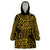 New Zealand Wearable Blanket Hoodie Maori Pattern Gold LT6 One Size Gold - Polynesian Pride