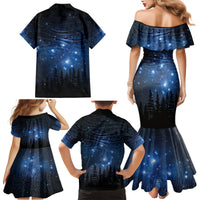 Matariki Te Tau Hou Māori Family Matching Mermaid Dress and Hawaiian Shirt New Zealand Starry Sky LT7 - Polynesian Pride
