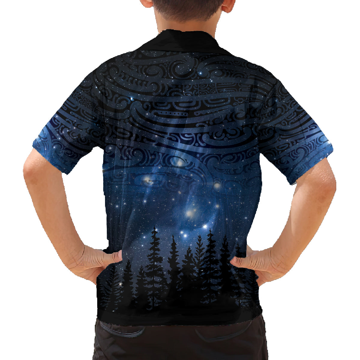 Matariki Te Tau Hou Māori Family Matching Puletasi and Hawaiian Shirt New Zealand Starry Sky LT7 - Polynesian Pride