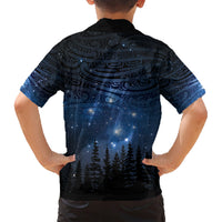 Matariki Te Tau Hou Māori Family Matching Short Sleeve Bodycon Dress and Hawaiian Shirt New Zealand Starry Sky LT7 - Polynesian Pride