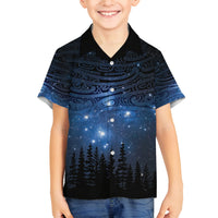 Matariki Te Tau Hou Māori Family Matching Summer Maxi Dress and Hawaiian Shirt New Zealand Starry Sky LT7 Son's Shirt Galaxy - Polynesian Pride