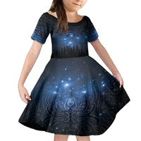 Matariki Te Tau Hou Māori Family Matching Tank Maxi Dress and Hawaiian Shirt New Zealand Starry Sky LT7 Daughter's Dress Galaxy - Polynesian Pride