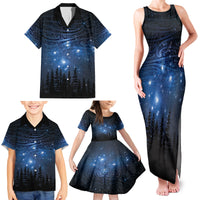 Matariki Te Tau Hou Māori Family Matching Tank Maxi Dress and Hawaiian Shirt New Zealand Starry Sky LT7 - Polynesian Pride