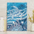 World Ocean Day Polynesian Pattern Canvas Wall Art Crystal Waves