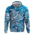 World Ocean Day Polynesian Pattern Hoodie Crystal Waves