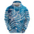 World Ocean Day Polynesian Pattern Hoodie Crystal Waves
