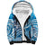 World Ocean Day Polynesian Pattern Sherpa Hoodie Crystal Waves