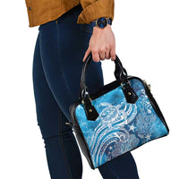 World Ocean Day Polynesian Pattern Shoulder Handbag Crystal Waves