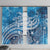 World Ocean Day Polynesian Pattern Window Curtain Crystal Waves