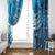 World Ocean Day Polynesian Pattern Window Curtain Crystal Waves