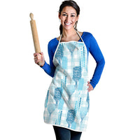 Aloha Hawaii Vintage Kahili Pa'a Lima Apron Palaka Print Oceanic Turquoise