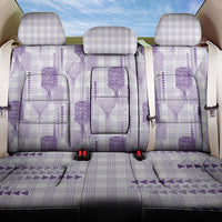 Aloha Hawaii Vintage Kahili Pa'a Lima Back Car Seat Cover Palaka Print Pastel Lavender