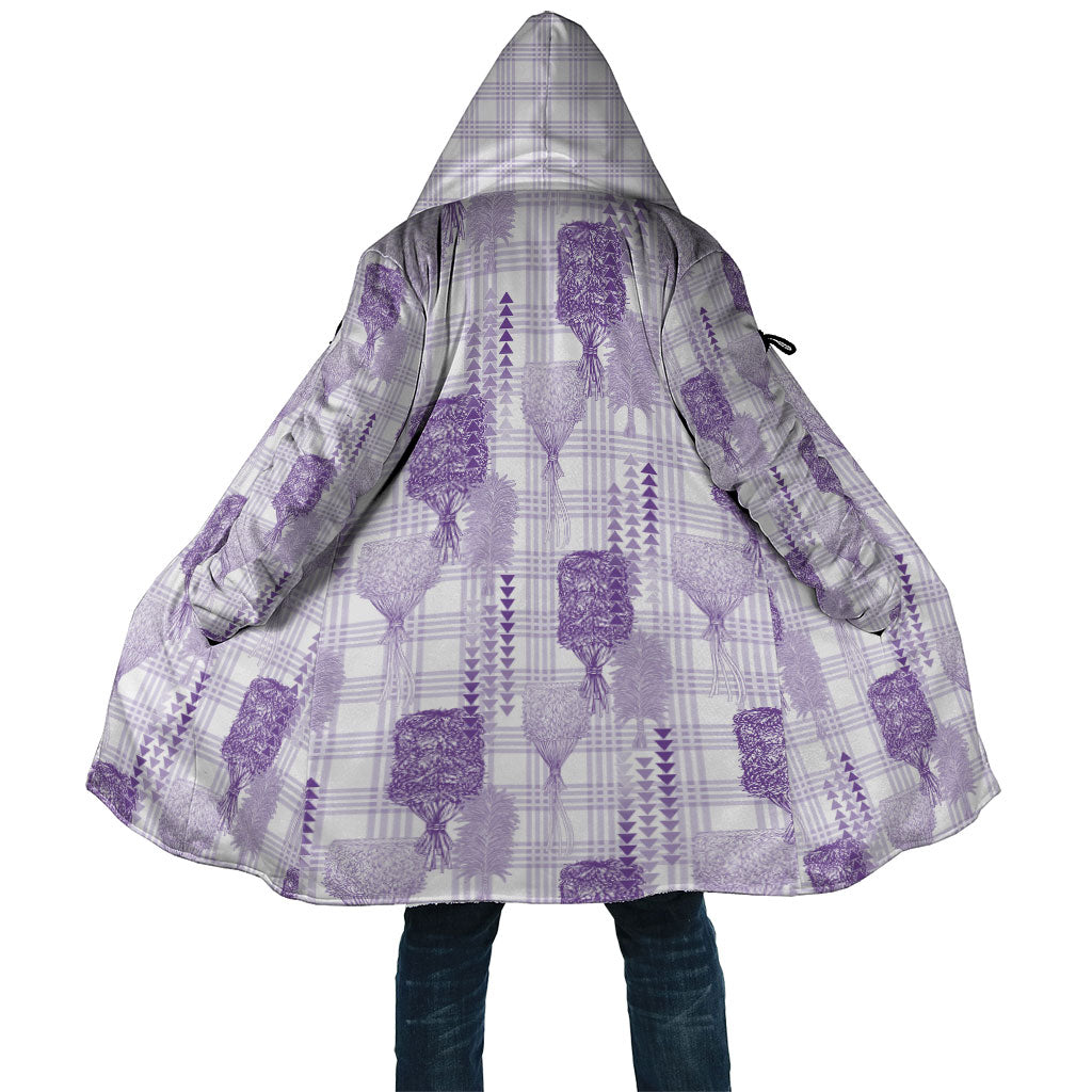 Aloha Hawaii Vintage Kahili Pa'a Lima Cloak Palaka Print Pastel Lavender LT7 Unisex Lavender - Polynesian Pride
