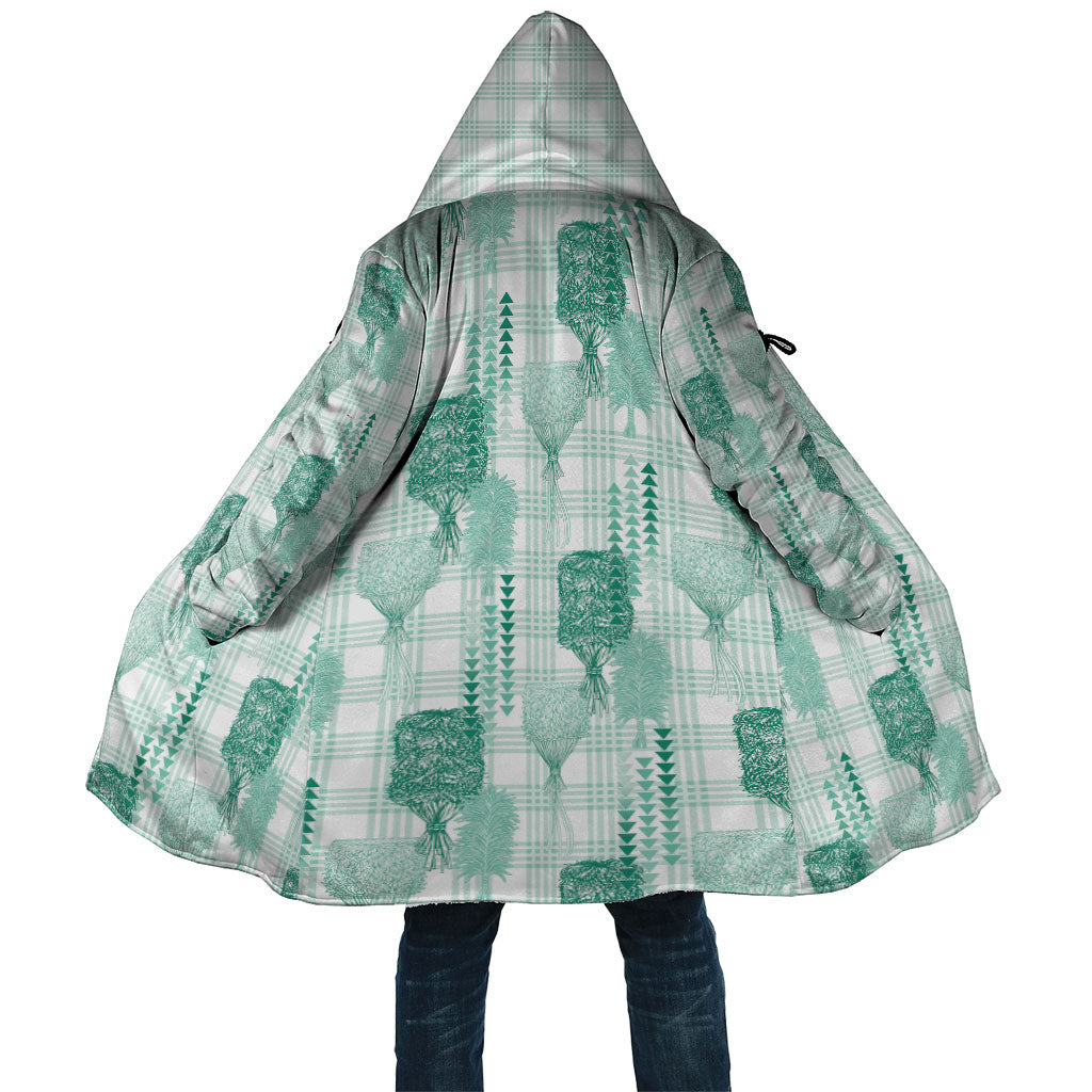 Aloha Hawaii Vintage Kahili Pa'a Lima Cloak Palaka Print Mossy Teal LT7 Unisex Mossy Teal - Polynesian Pride