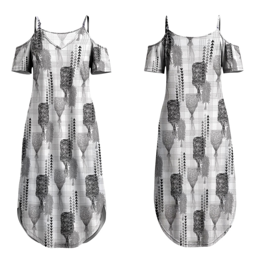 Aloha Hawaii Vintage Kahili Pa'a Lima Family Matching Summer Maxi Dress and Hawaiian Shirt Palaka Print Hinahina