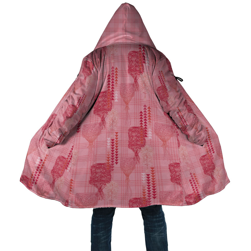 Aloha Hawaii Vintage Kahili Pa'a Lima Cloak Palaka Print Berry Pink LT7 Unisex Pink - Polynesian Pride