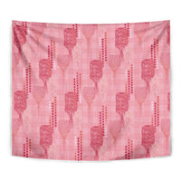 Aloha Hawaii Vintage Kahili Pa'a Lima Tapestry Palaka Print Berry Pink