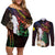 New Caledonia Kanaky Personalized Couples Matching Off Shoulder Short Dress and Long Sleeve Button Shirt Kagu Bird Emblem - Polynesian Pride