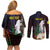 New Caledonia Kanaky Personalized Couples Matching Off Shoulder Short Dress and Long Sleeve Button Shirt Kagu Bird Emblem - Polynesian Pride
