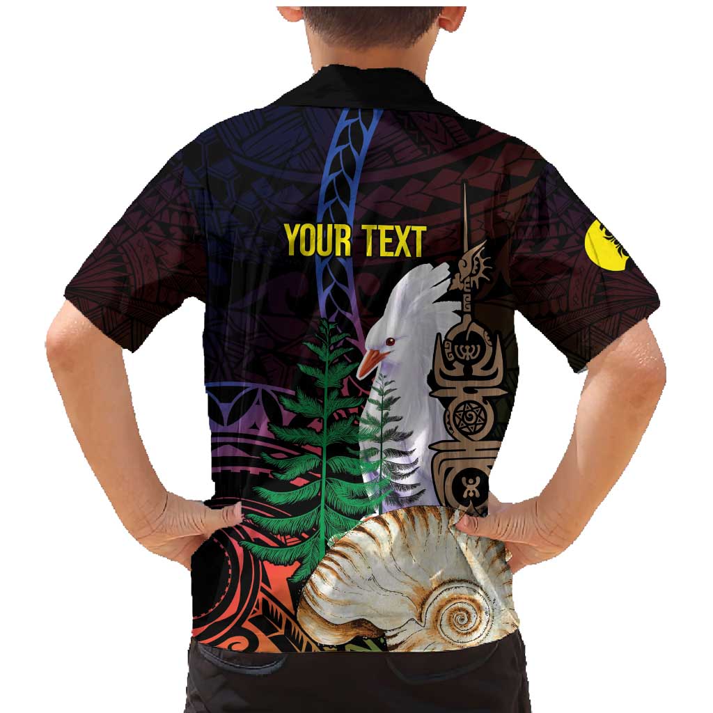 New Caledonia Kanaky Personalized Family Matching Mermaid Dress and Hawaiian Shirt Kagu Bird Emblem LT7 - Polynesian Pride