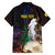New Caledonia Kanaky Personalized Family Matching Off The Shoulder Long Sleeve Dress and Hawaiian Shirt Kagu Bird Emblem - Polynesian Pride