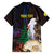 New Caledonia Kanaky Personalized Family Matching Off Shoulder Maxi Dress and Hawaiian Shirt Kagu Bird Emblem - Polynesian Pride