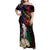New Caledonia Kanaky Personalized Family Matching Off Shoulder Maxi Dress and Hawaiian Shirt Kagu Bird Emblem - Polynesian Pride