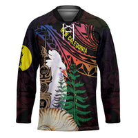 New Caledonia Kanaky Personalized Hockey Jersey Kagu Bird Emblem - Polynesian Pride