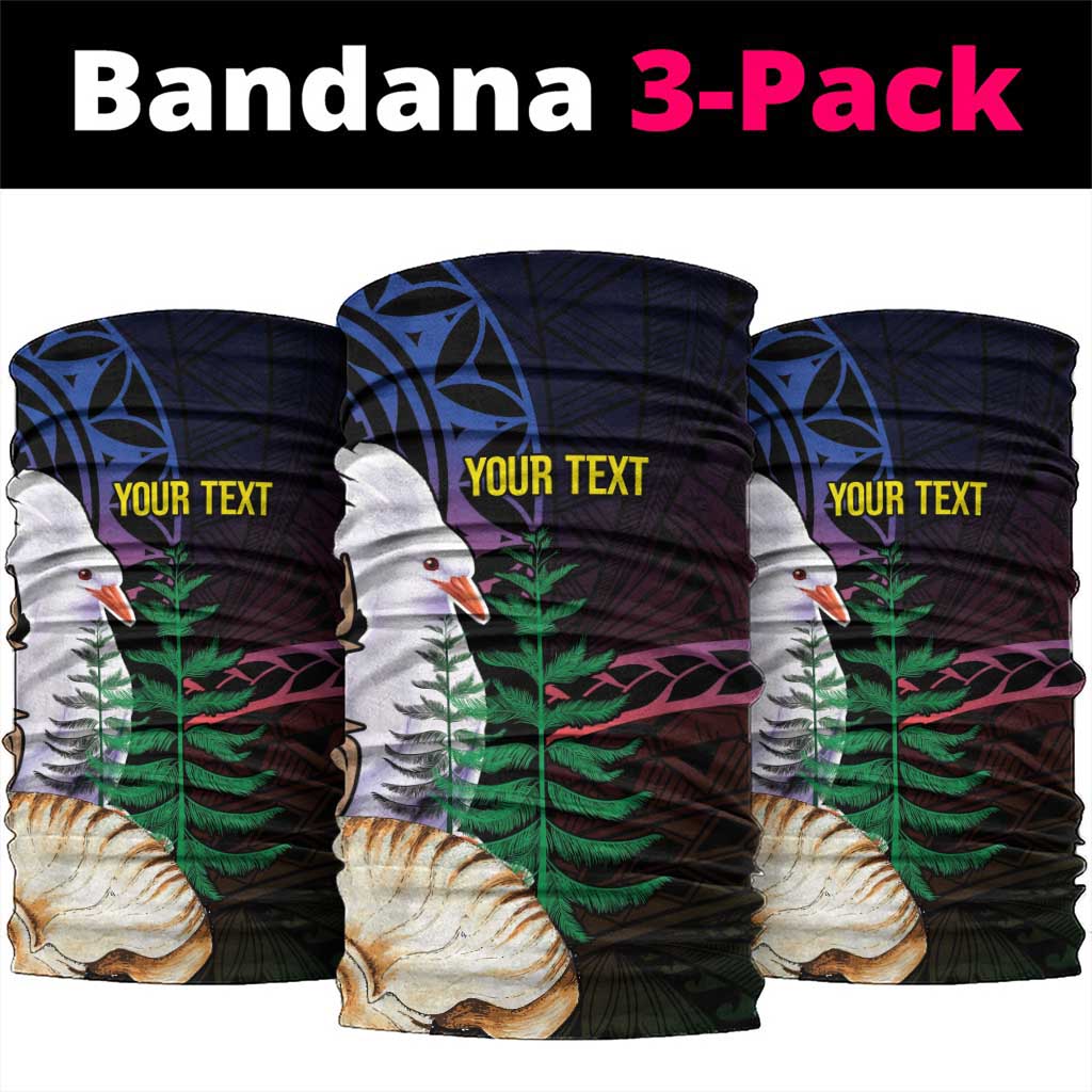 New Caledonia Kanaky Neck Gaiter Kagu Bird Emblem LT7