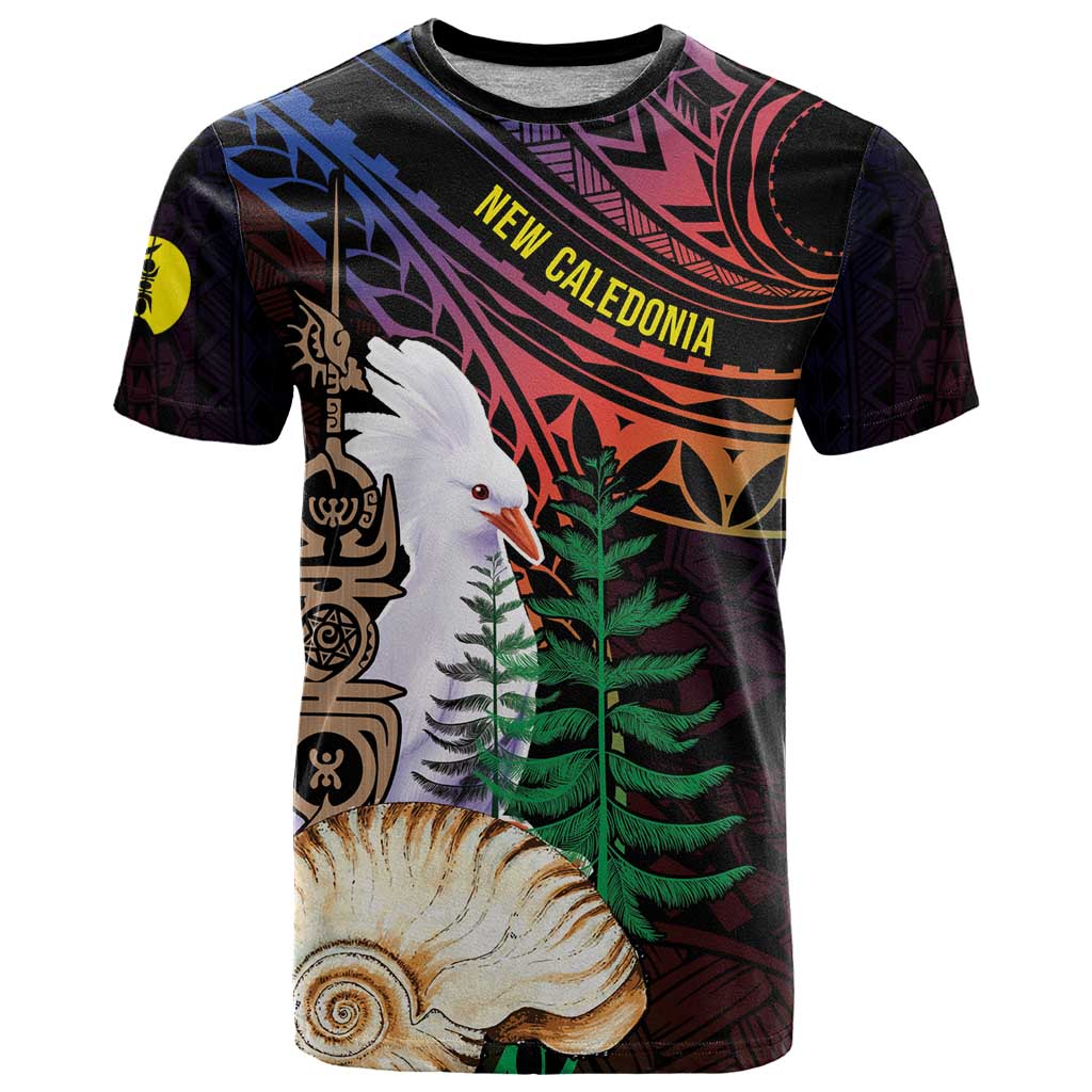New Caledonia Kanaky Personalized T Shirt Kagu Bird Emblem - Polynesian Pride